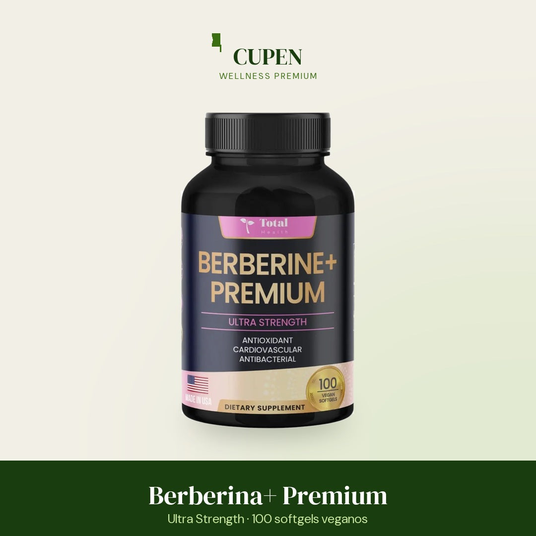 Frasco de Berberina+ Premium de CUPEN, 100 softgels veganos