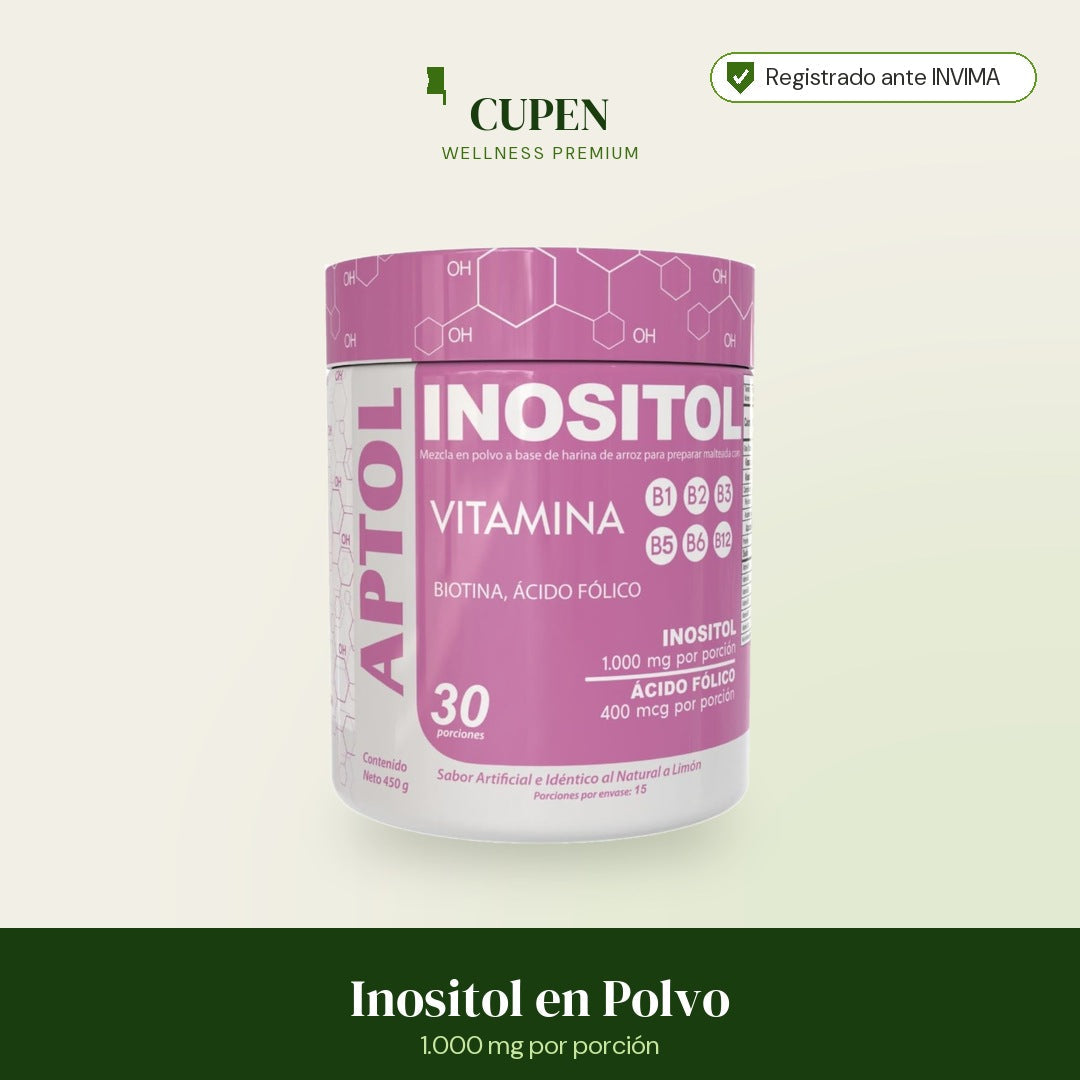 Tarro de Inositol en polvo con complejo B de CUPEN, 450 g