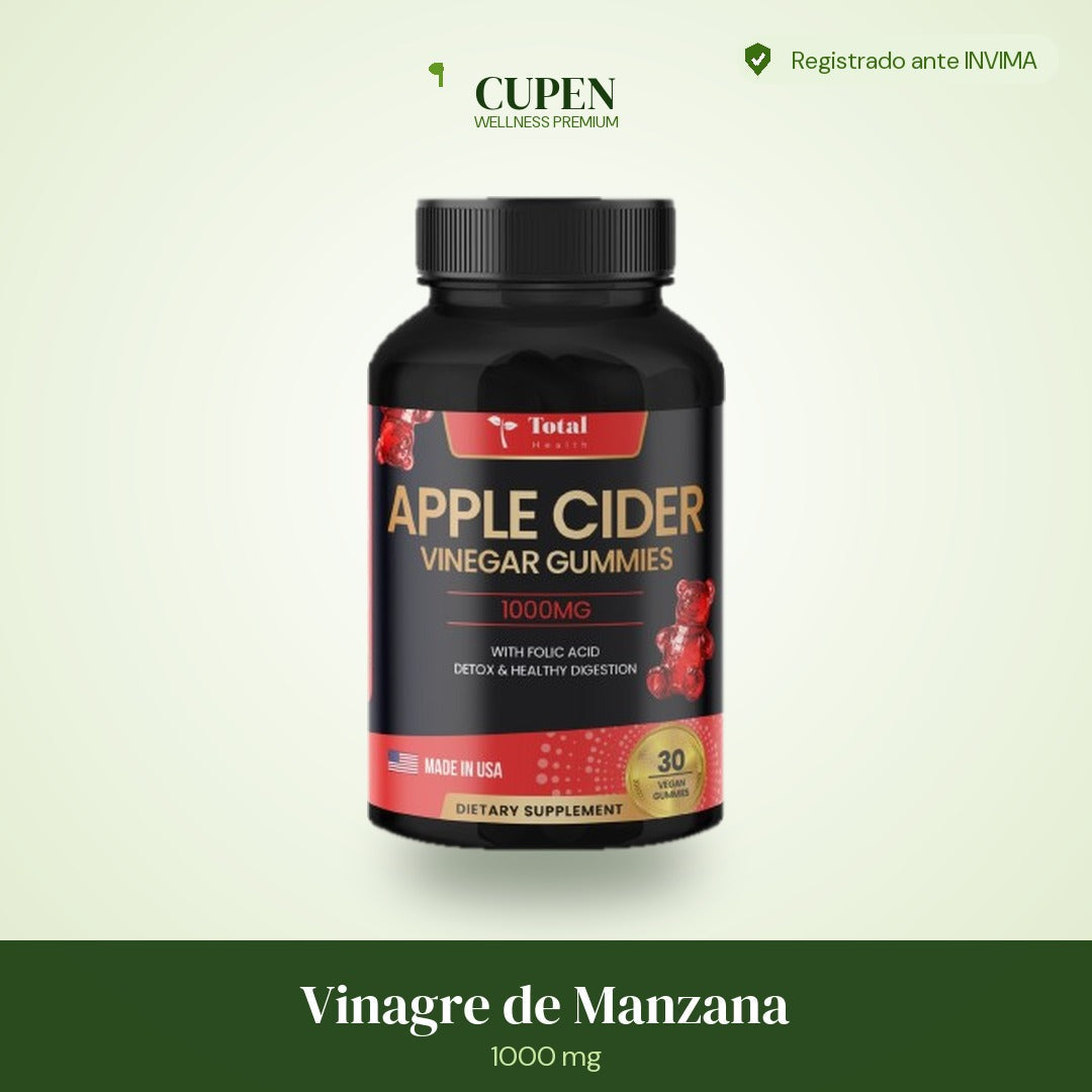 Frasco de Gomas de Vinagre de Manzana 1000 mg CUPEN