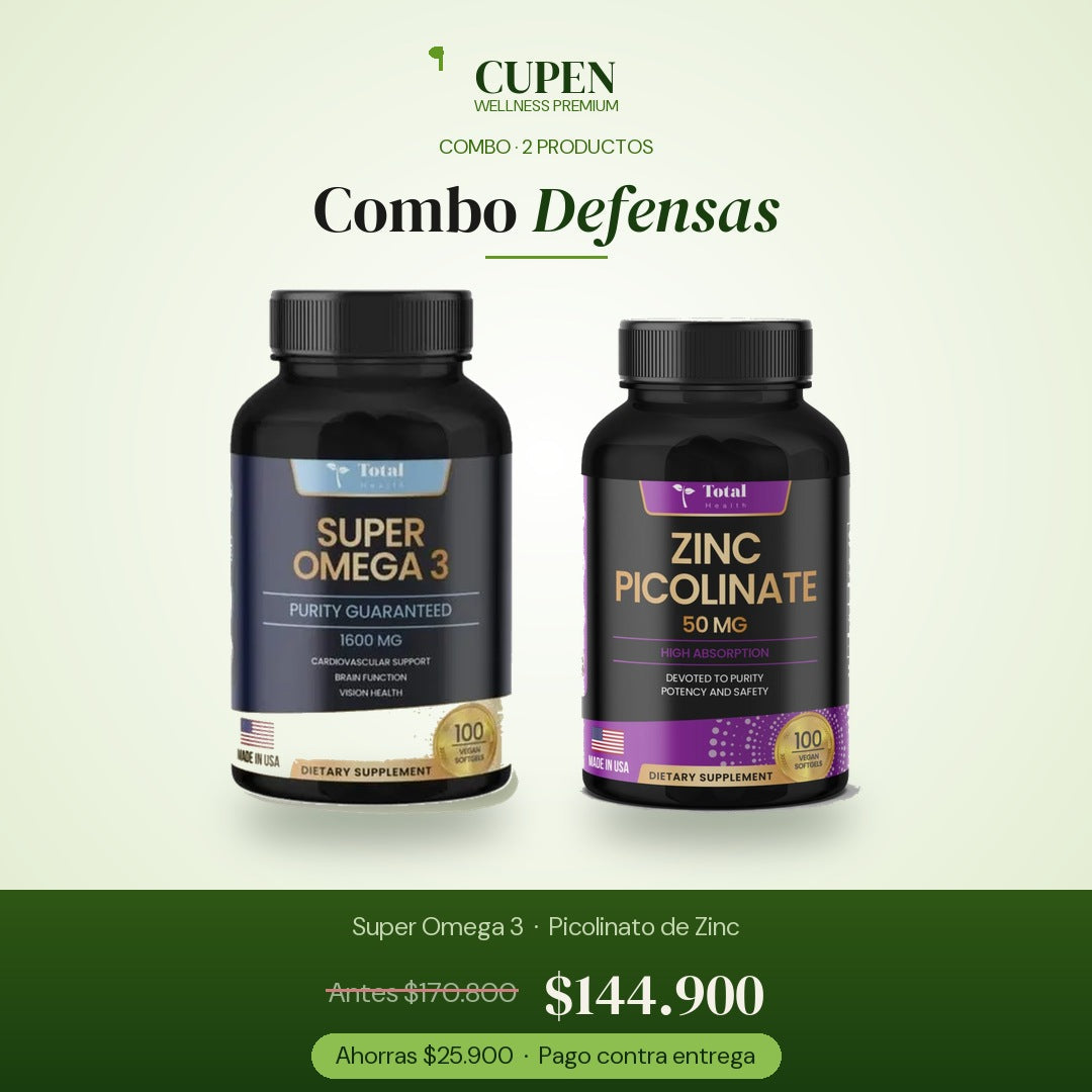 Combo Defensas - Super Omega 3 y Picolinato de Zinc CUPEN