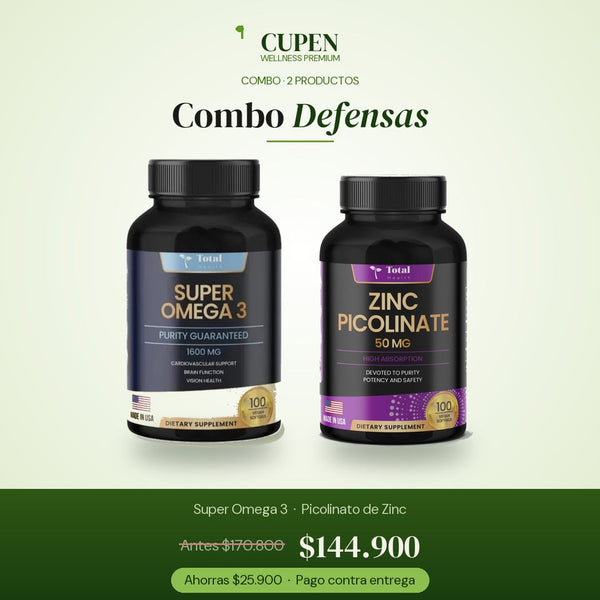 Combo Defensas · Omega 3 + Zinc