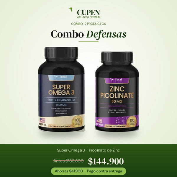 Combo Defensas · Omega 3 + Zinc